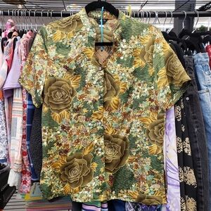 Vintage Floral Asian Blouse